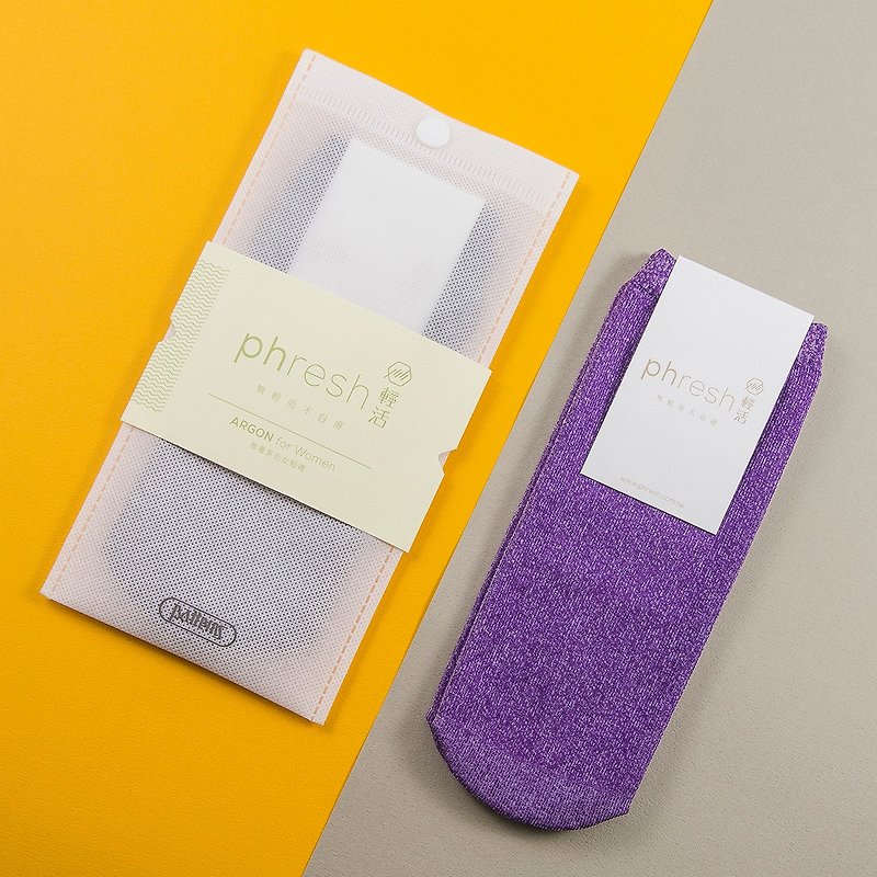 雅着 Argon - 焓温轻暖女短袜 - 钼紫 - 袜子 - 其他材质 紫色