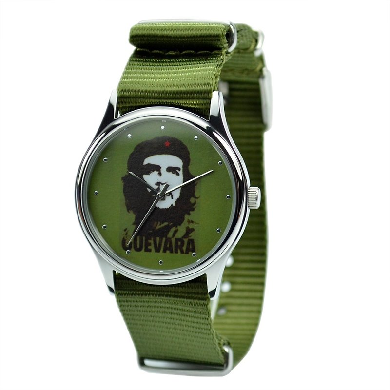 切 格瓦拉 Che Guevara 哲 古华拉 手表 配尼龙带 - 男表/中性表 - 其他金属 绿色