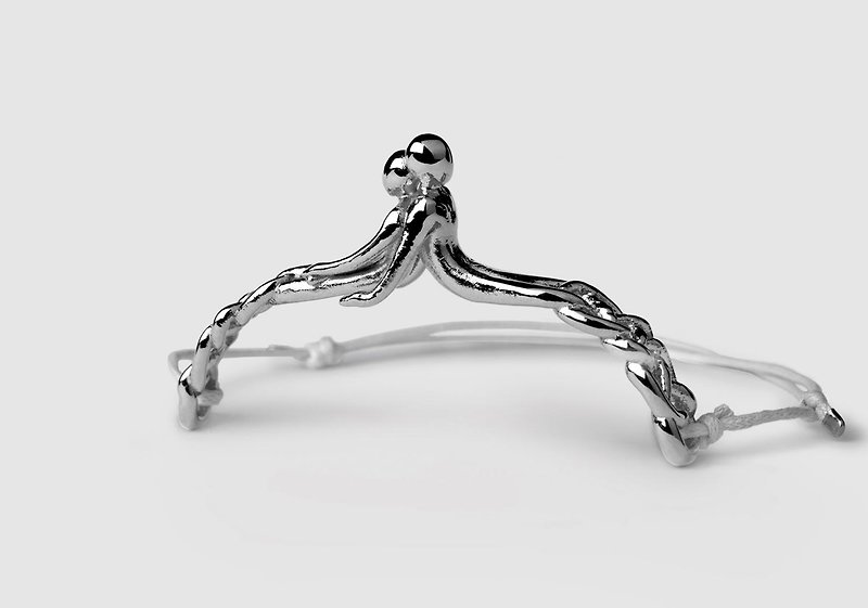 【STUDIO MANGO】2gether 银色铝合金手工电镀 手链 - 手链/手环 - 其他材质 灰色