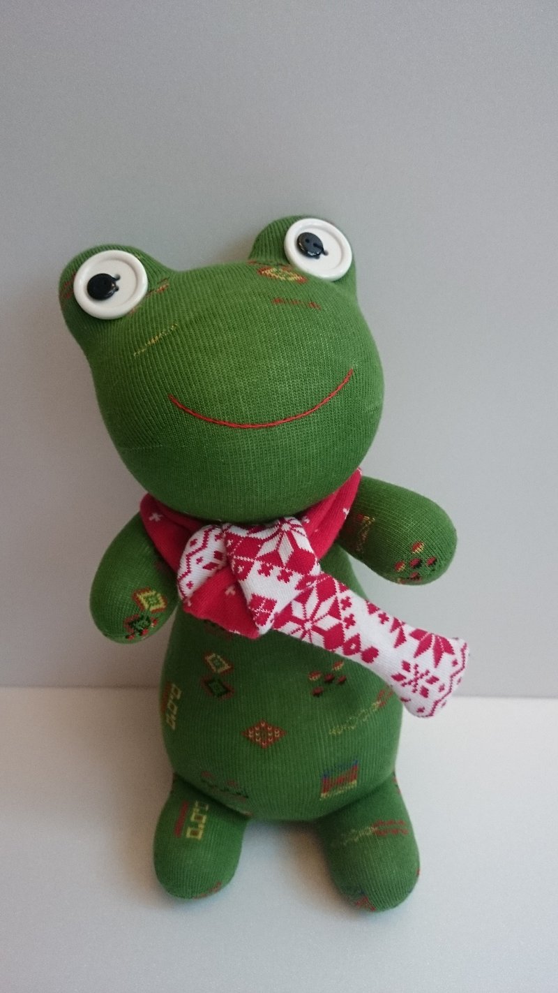 圣诞蛙  玩偶 袜子娃娃 青蛙 圣诞礼物 - 玩偶/公仔 - 其他材质 绿色