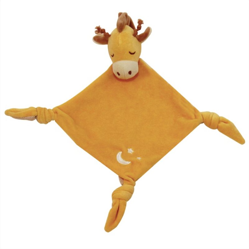 美国MyNatural有机棉晚安系列安抚巾-金黄长颈鹿 - 玩具/玩偶 - 棉．麻 黄色