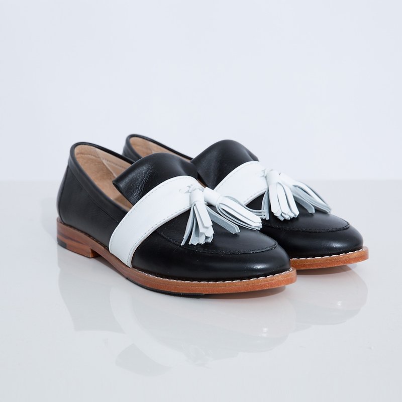 Belons Loafer Black & White - 女款休闲鞋 - 真皮 多色