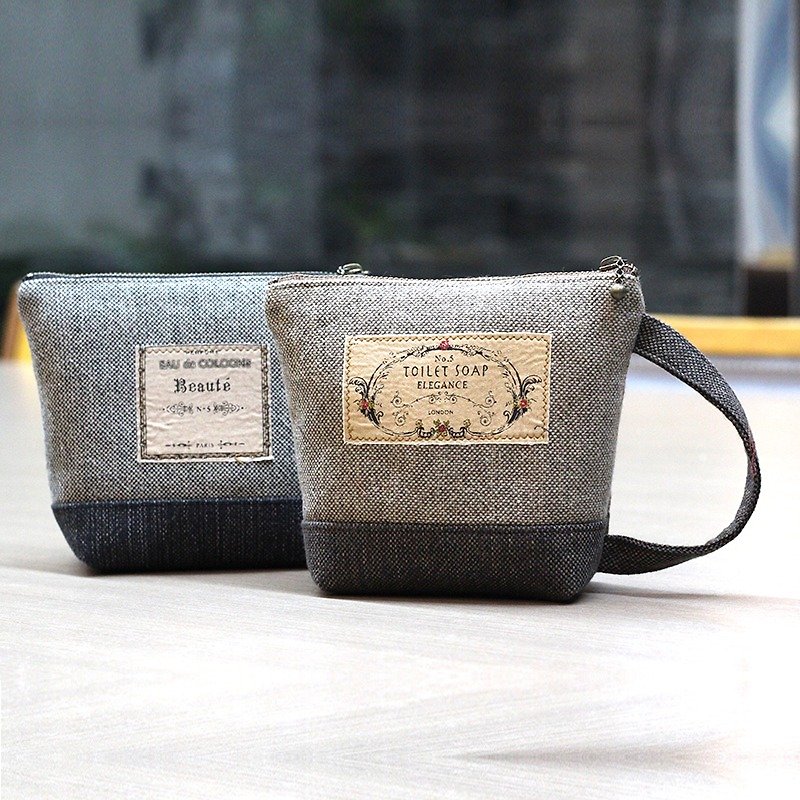 杂货咖啡杯造型小包棕色/灰麻黑色 - 手作材料包 - 其他 - 其他材质 咖啡色