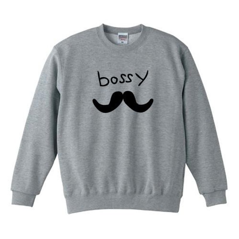 bossy スウェット - 中性连帽卫衣/T 恤 - 棉．麻 灰色