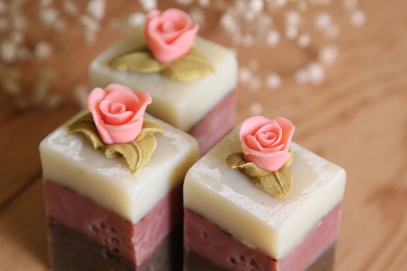 冥想玫瑰 手工皂 - 沐浴用品 - 植物．花 粉红色