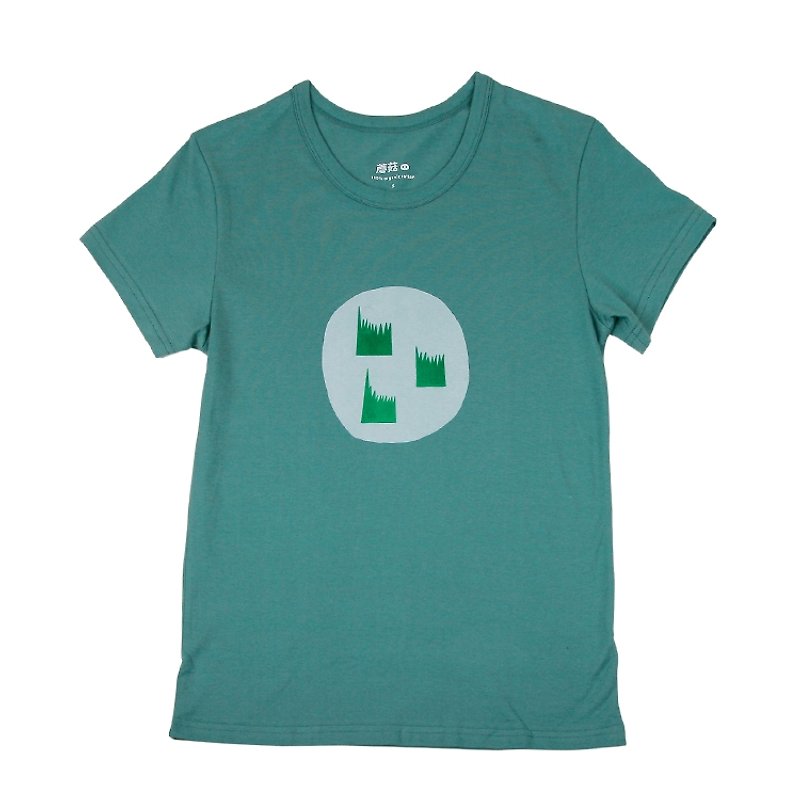 蘑菇mogu / T恤 / 小草 / 山绿 - 女装 T 恤 - 棉．麻 绿色
