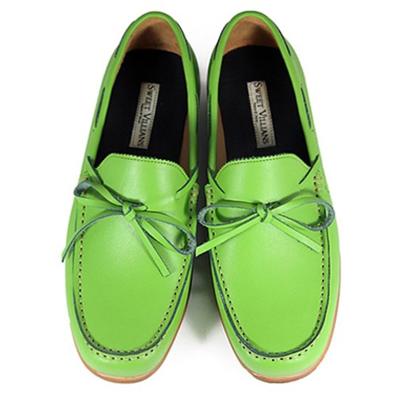Toadflax M1122 Lemon Green leather loafers - 男款牛津鞋/乐福鞋 - 真皮 绿色