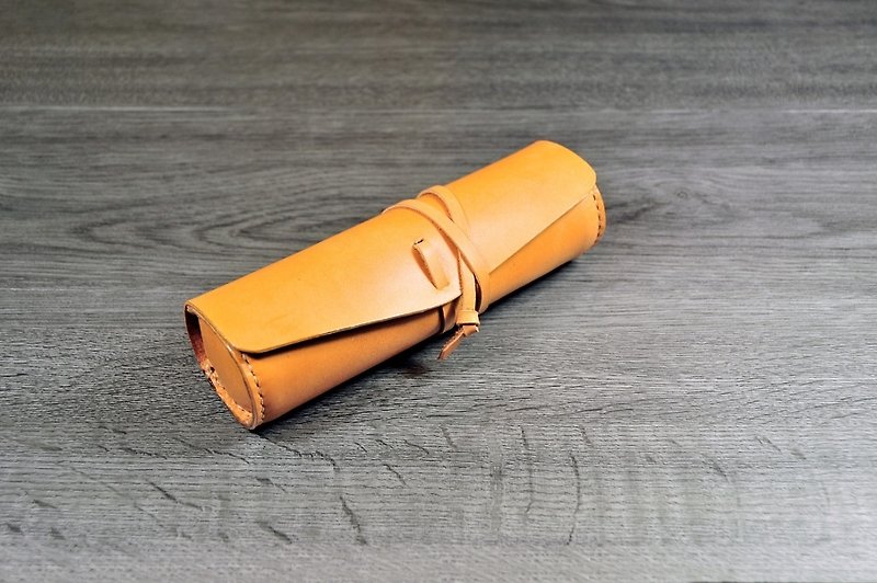 MICO 植鞣革笔卷 / 笔袋 (浅茶色) - 铅笔盒/笔袋 - 真皮 橘色