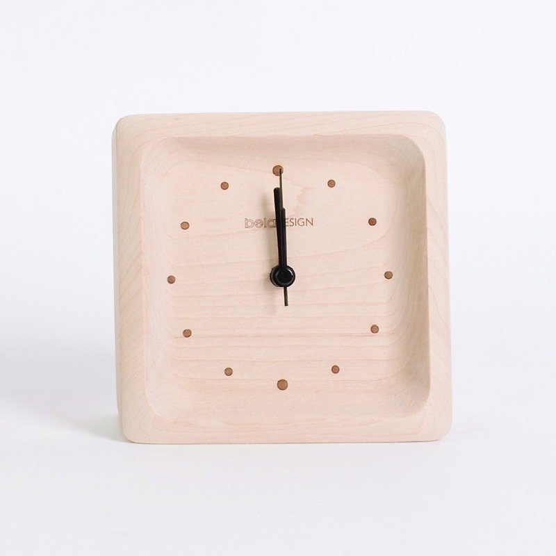 枫木桌钟 - 时钟/闹钟 - 木头 金色