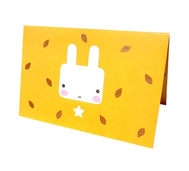 手工卡片 _ 可爱兔兔 B ... 万用卡、生日卡 - 卡片/明信片 - 其他材质 黄色