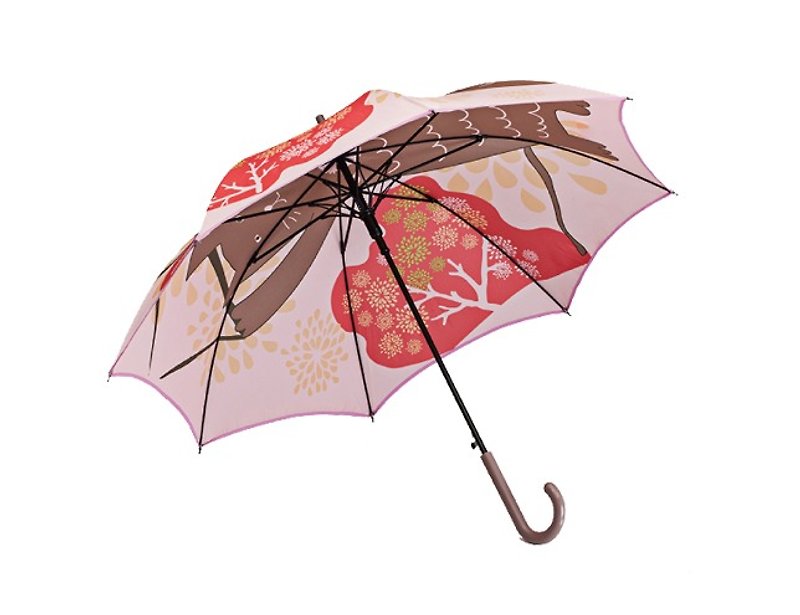 Puputraga's art / 和风招财猫 日系印花风格 好开收直骨自动雨伞 - 雨伞/雨衣 - 防水材质 粉红色