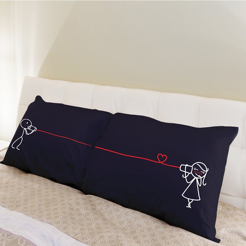 "Say I Love You Too" Boy Meets Girl couple pillowcases by Human Touch - 枕头/抱枕 - 其他材质 蓝色