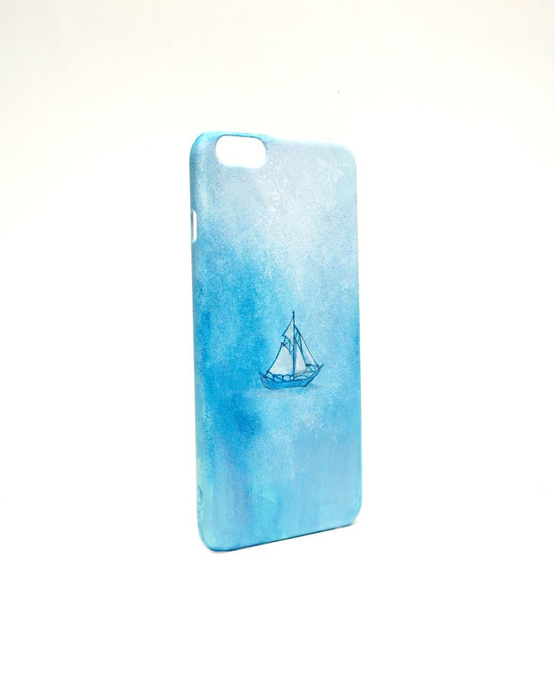 【Bon voyage－手绘系列】iPhone 定制化限量手机殻 - 手机壳/手机套 - 塑料 蓝色