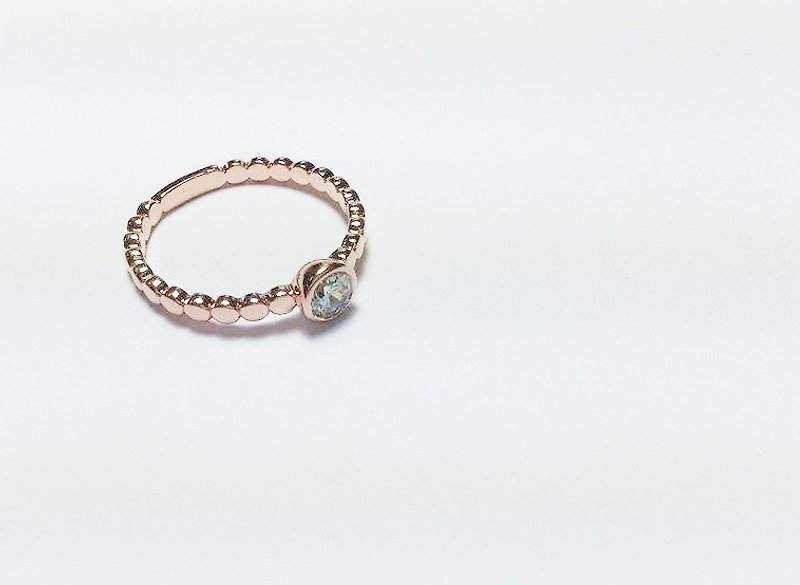 Ring made of Silver, gold plated, Pink gold - 戒指 - 其他金属 灰色