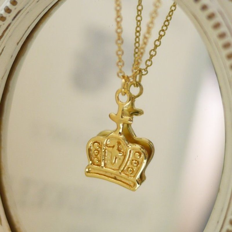 【金＊夏琳 · 饰品】 中世纪皇冠 --纯铜/金色 - 项链 - 其他金属 