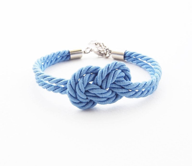 Matte cornflower blue infinity bracelet - 手链/手环 - 其他材质 蓝色
