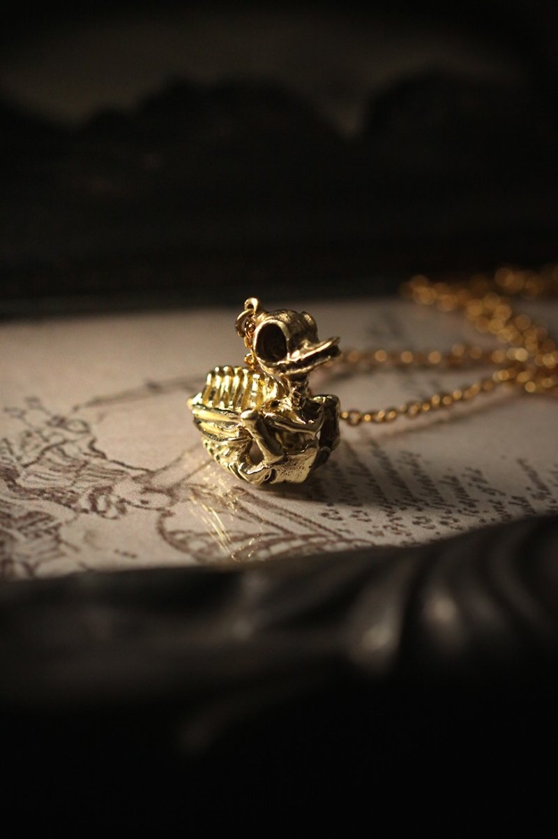Duck Skeleton Charm Necklace by Defy. - 项链 - 其他金属 