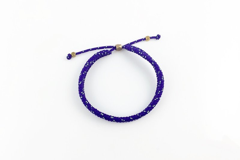“进口细版深紫编织拉绳” - 手链/手环 - 其他材质 紫色