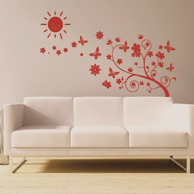 《Smart Design》创意无痕壁贴◆太阳花蝴蝶 - 墙贴/壁贴 - 塑料 
