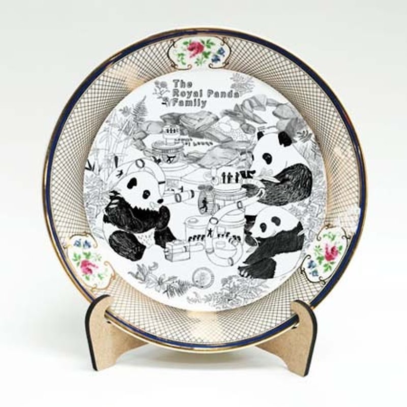 <当下最美好>系列 餐盘 /熊猫皇室 plate - 浅碟/小碟子 - 其他材质 白色