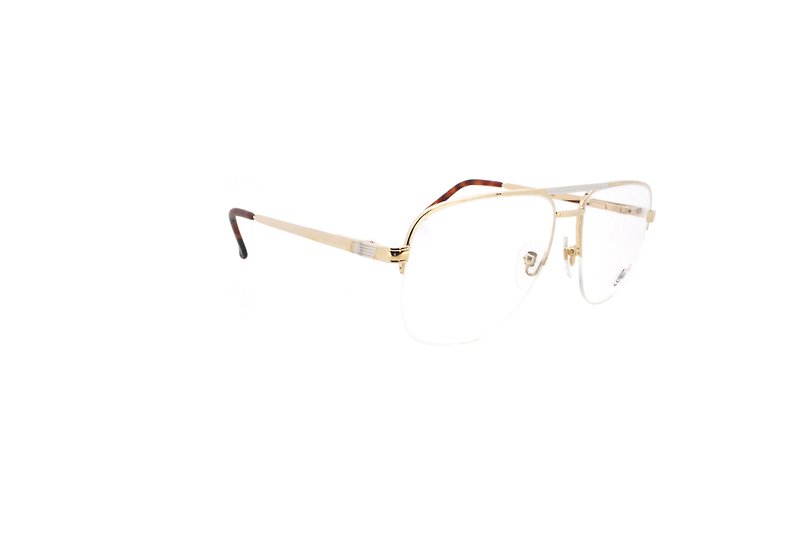 可加购平光/度数镜片 Solex SY-686 YGP 90年代香港制古董眼镜 - 眼镜/眼镜框 - 其他金属 金色