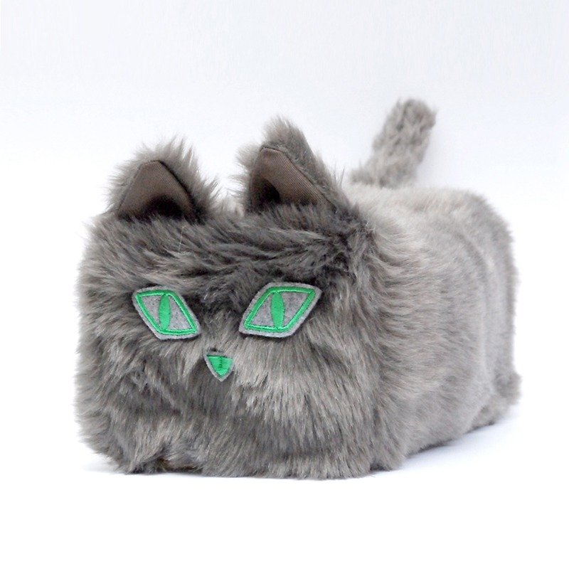 Kittichou tissue box猫咪面纸盒套/俄罗斯蓝猫(长毛) - 摆饰 - 其他材质 灰色