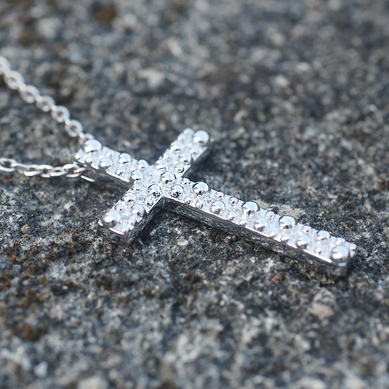 烛光十字架  项链 - 项链 - 其他金属 灰色