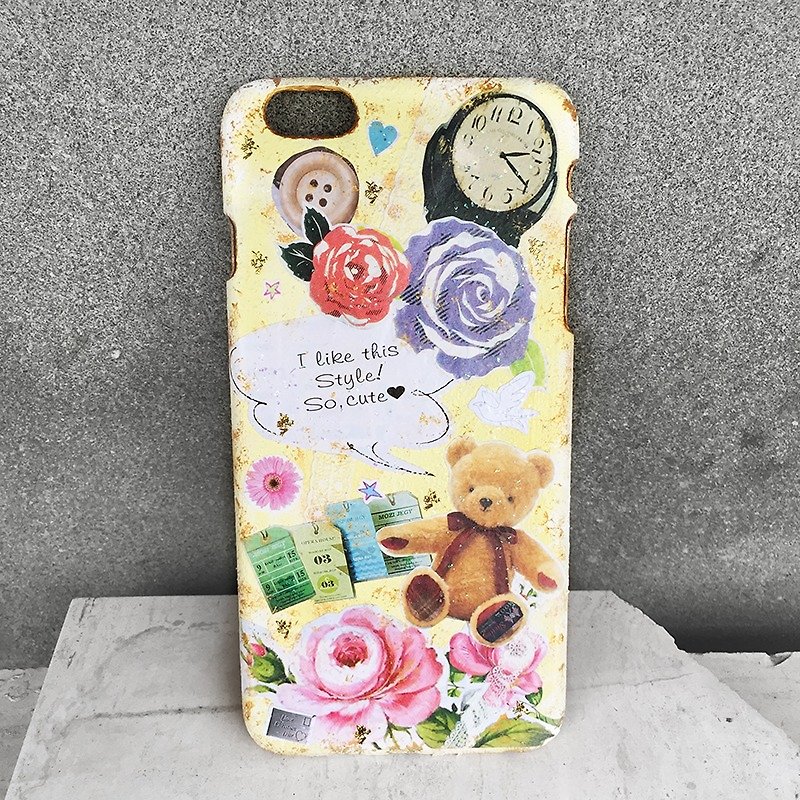 Koko Loves Dessert // 可笑女孩COLLAGE ART iPhone 6 plus拼贴手机壳 - 熊熊's Cute Style(未上胶) - 手机壳/手机套 - 塑料 黄色