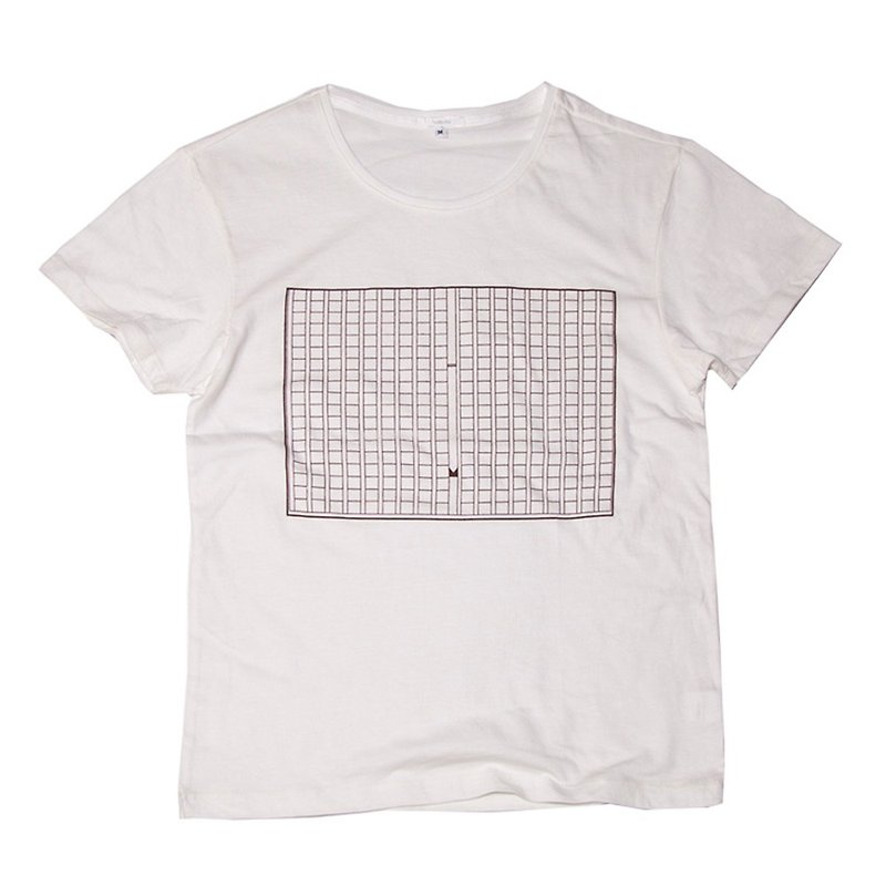 原稿用紙　おもしろデザインTシャツ　ユニセックスXS〜XLサイズ　Tcollector - 女装 T 恤 - 棉．麻 白色