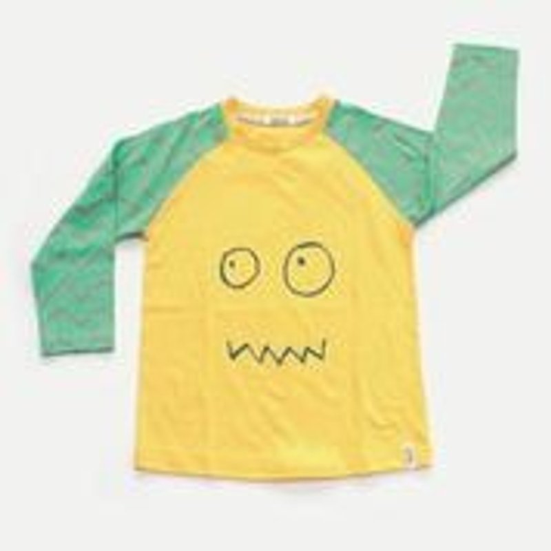 2015 春夏 indikidual face print长袖棉T-shirt - 其他 - 棉．麻 黄色
