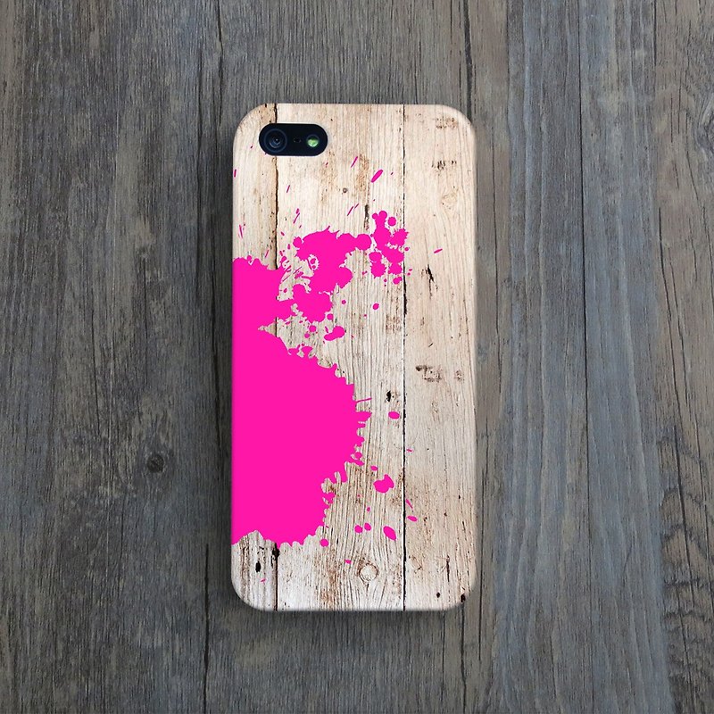 OneLittleForest - 原创手机保护壳- iPhone 4, iPhone 5, iPhone 5c- 荧光泼墨 - 手机壳/手机套 - 塑料 粉红色