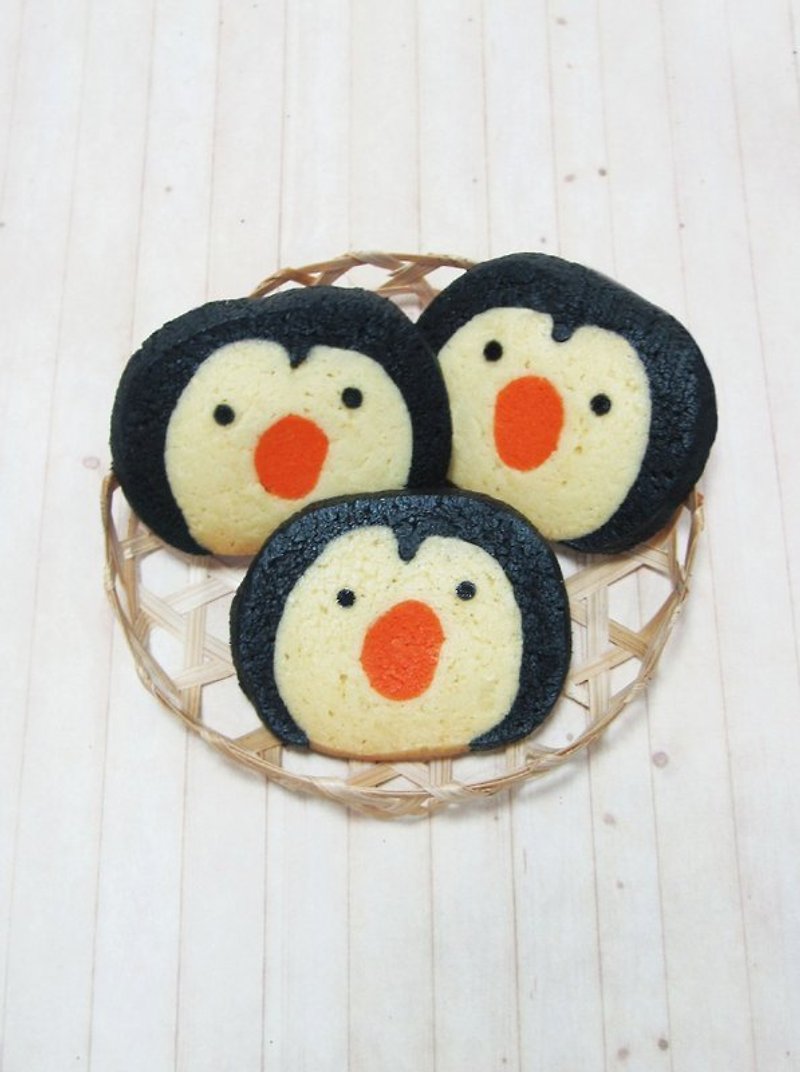 JMI 手作烘焙坊 黑皮企鹅造型手工饼干(共10片 5小包) - 手工饼干 - 新鲜食材 黑色