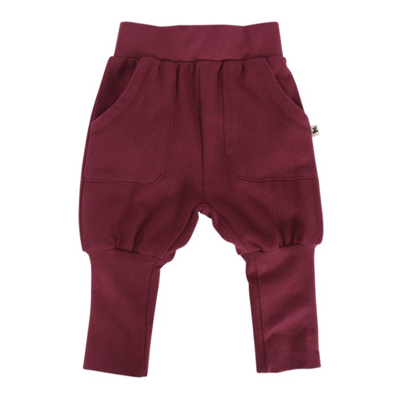 【瑞典童装】有机棉包屁裤6M至2岁 红色 - 童装裤 - 棉．麻 红色