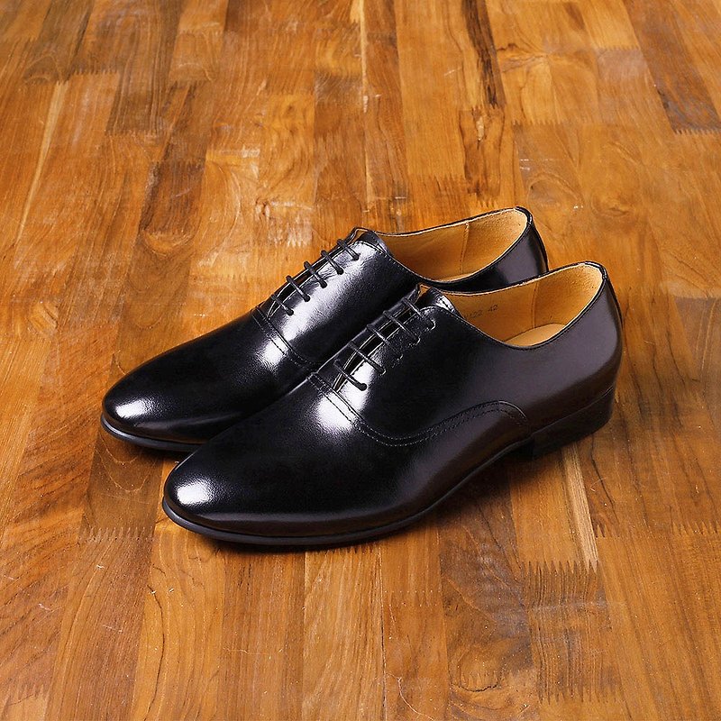 Vanger 优雅美型·英伦风雅痞窄版牛津皮鞋 Va22黑 - 男款牛津鞋/乐福鞋 - 真皮 黑色
