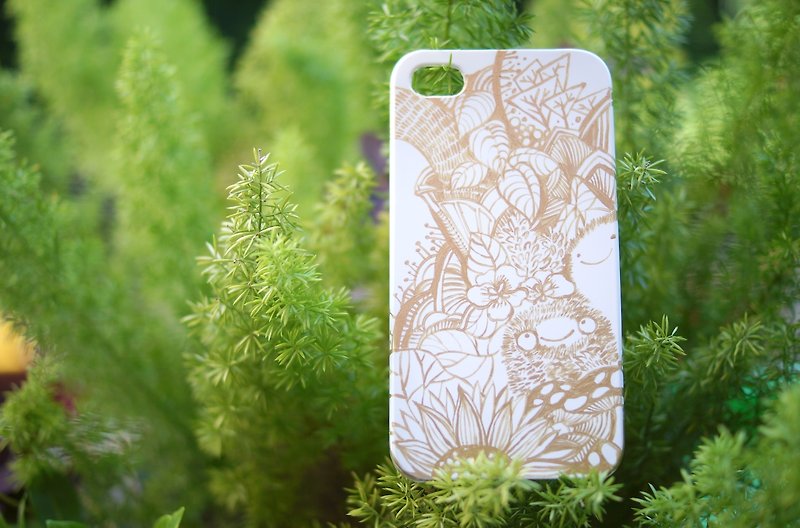【一起－手绘系列】iPhone 手机殻 - 手机壳/手机套 - 塑料 金色