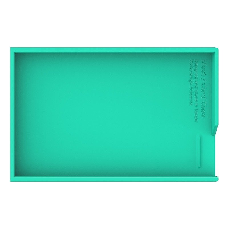 MEET+名片盒/下盖 - 蓝绿 - 名片夹/名片盒 - 塑料 蓝色