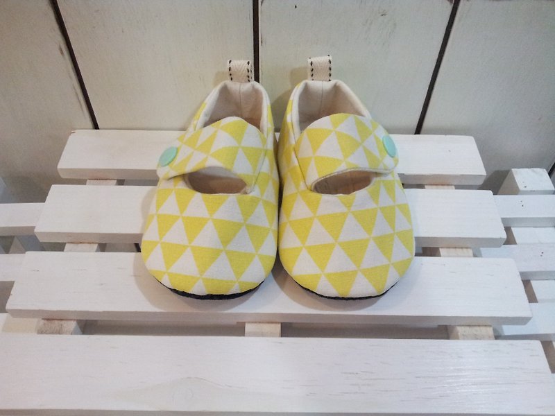 三角几合 宝宝学步鞋(12cm)（黄） - 童装鞋 - 其他材质 黄色
