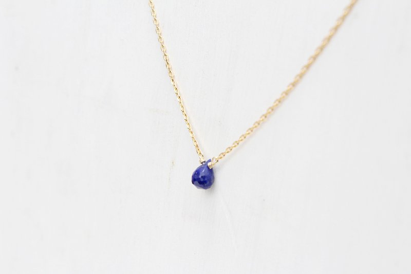 9月份诞生石- 青金石 Lapis lazuli ラピスラズリ 锁骨项链 - 项链 - 宝石 蓝色