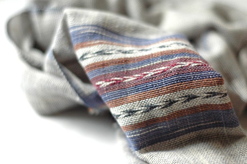 纯棉手织围巾 - 天空 - 丝巾 - 棉．麻 蓝色