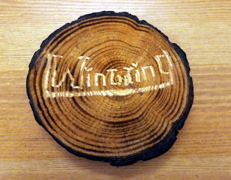 定制刻字焦糖自然原木杯垫 (单件) - 其他 - 木头 