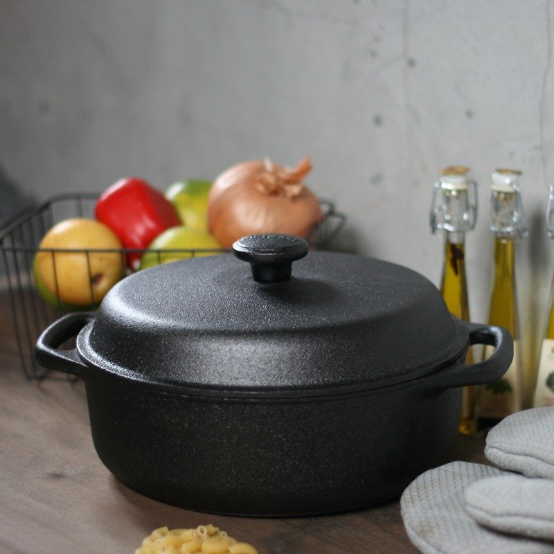 瑞典SKEPPSHULT  经典圆型铸铁锅 3L - 厨房用具 - 其他金属 黑色