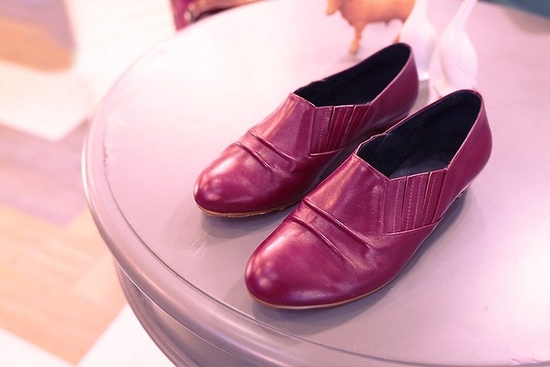 复古绅士鞋-红(现货＋预购) - 女款休闲鞋 - 真皮 