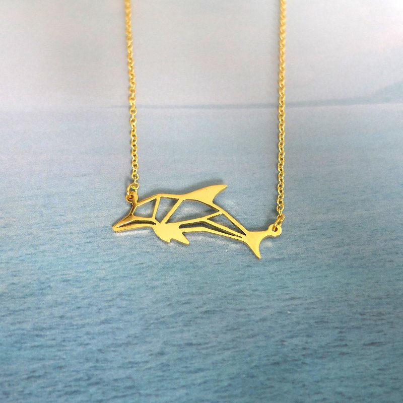 海豚项链 - 项链 - 铜/黄铜 金色