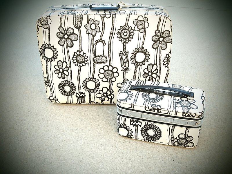 1960's, Samsonite, Marimekko 太阳花行李化妆箱 - 行李箱/行李箱保护套 - 其他材质 黑色