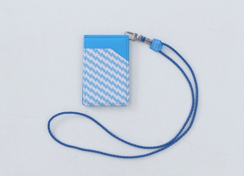 韩国【Pleple】ololo cardcase 摺叠证件夹（附镜子）〈Cool Blue〉预购 - 证件套/卡套 - 塑料 蓝色