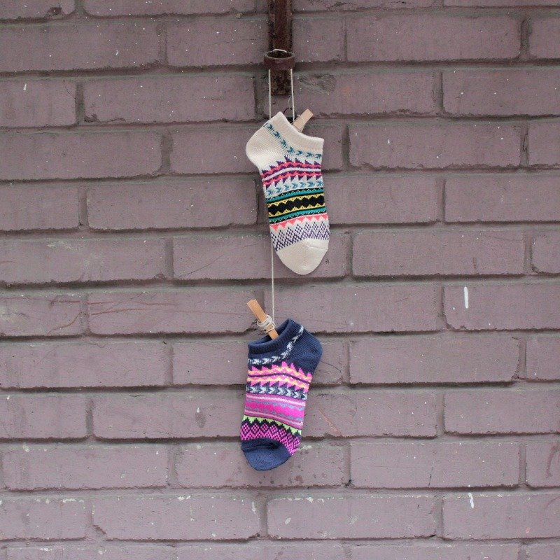 ☼saibaba ethnique //  --- 民族风图腾棉线短袜夏季1+1组合☼ - 袜子 - 其他材质 多色