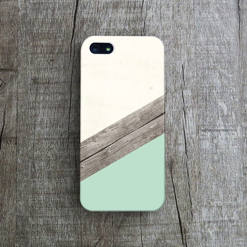 OneLittleForest - 原创手机保护壳- iPhone 4, iPhone 5, iPhone 5c- 手工纸木片拼接 - 手机壳/手机套 - 塑料 绿色