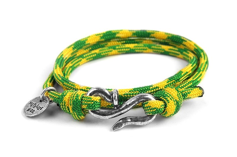【METALIZE】Nails with rope bracelet 三圈式伞绳手链-铁钉款 - 手链/手环 - 其他金属 