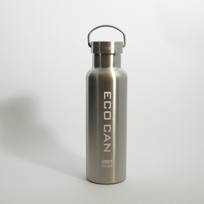 LEON'S 不锈钢真空水瓶-蓝白色 - 茶具/茶杯 - 其他金属 灰色