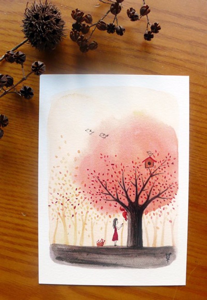 秋之树/一起分享果实吧  明信片 - 卡片/明信片 - 纸 橘色